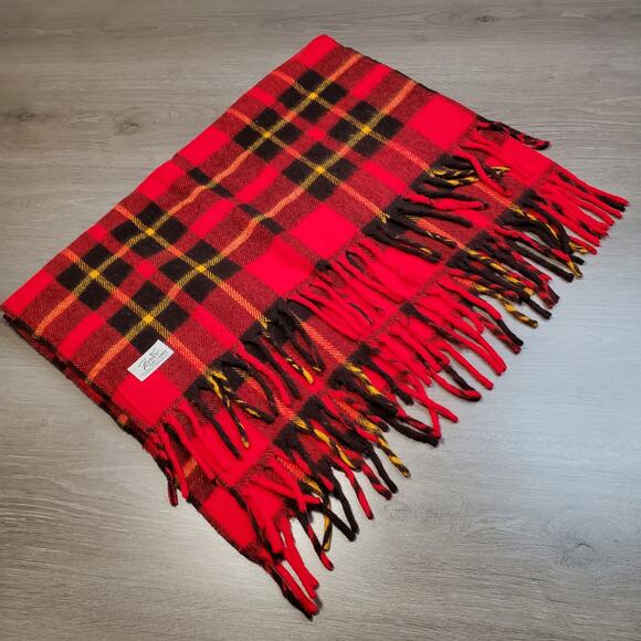Faribo by Faribault Woolen Mill Vintage Fluff Loomed Tartan Plaid Blanket - Picture 1 of 4